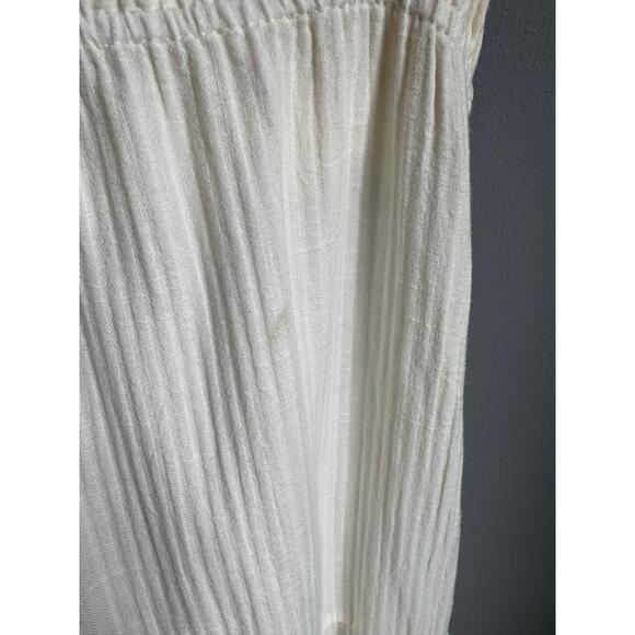 JCrew Airy Gauze Dress Womens Size Large White CI269 Tiered Cottagecore - Picture 8 of 9